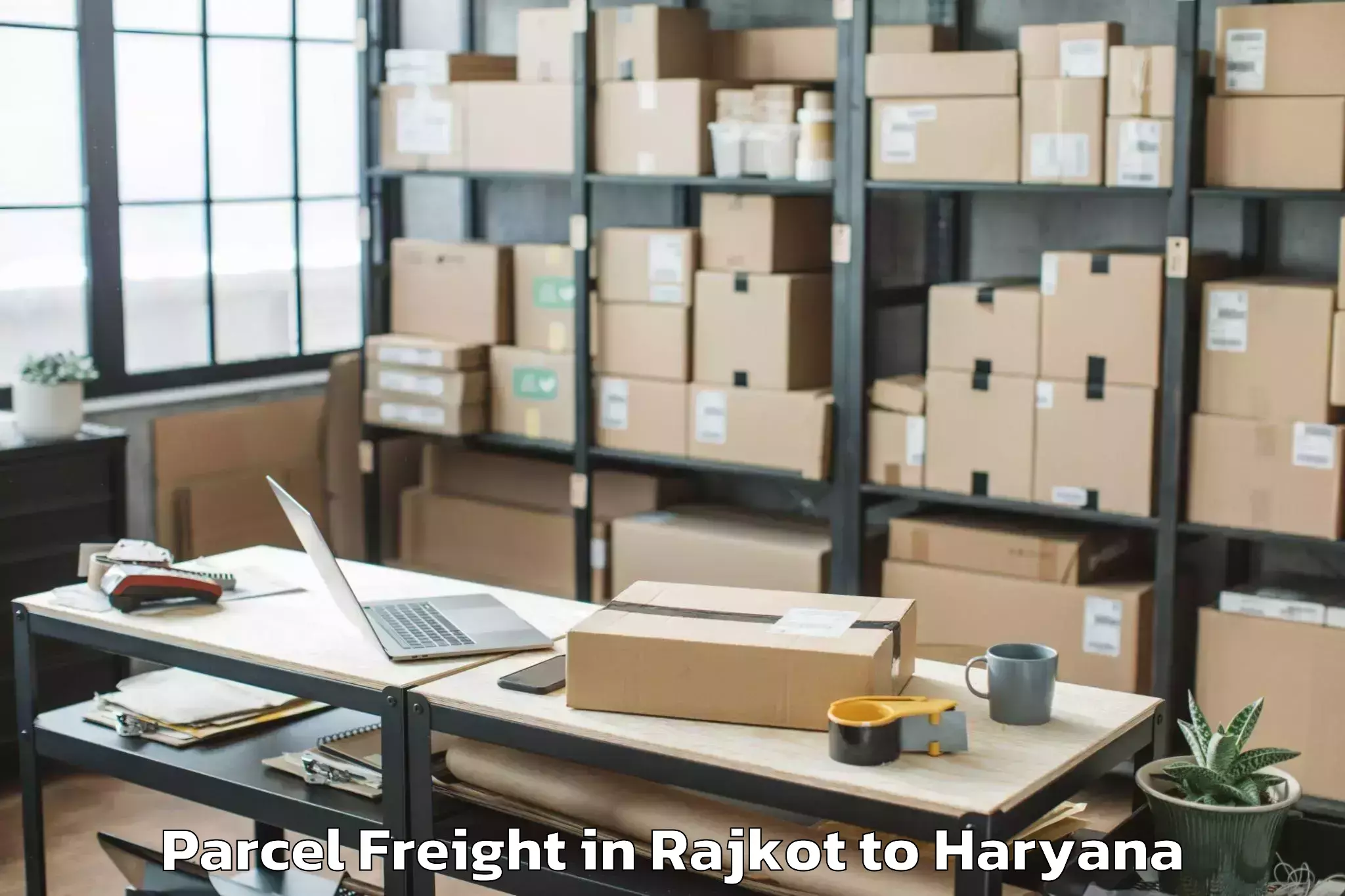 Book Rajkot to Central Plaza Mall Gurgaon Parcel Freight